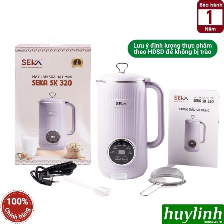 Máy làm sữa hạt mini SEKA SK320 [Tím Nhạt] - 600ml - 600W - 5 chức năng - Hàng chính hãng