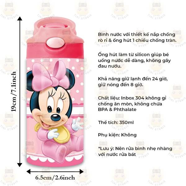 Bình Giữ Nhiệt Trẻ Em Hình Minnie - Tỉ Mỉ Studio - Mã 1407KT03