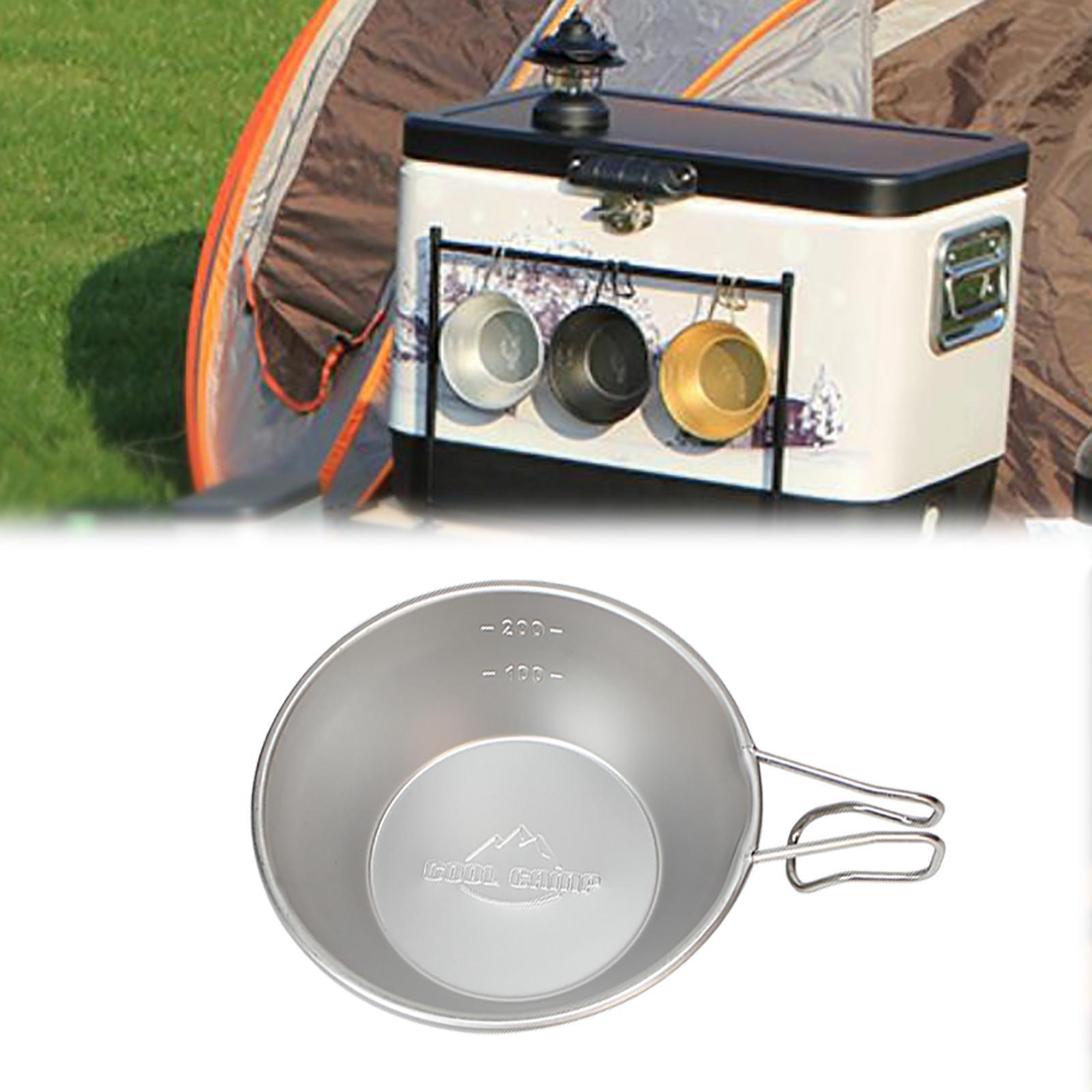 Lightweight Camping Bowl Bowl Outdoor Cookware Cooking for Beach Kitchen Backpacking