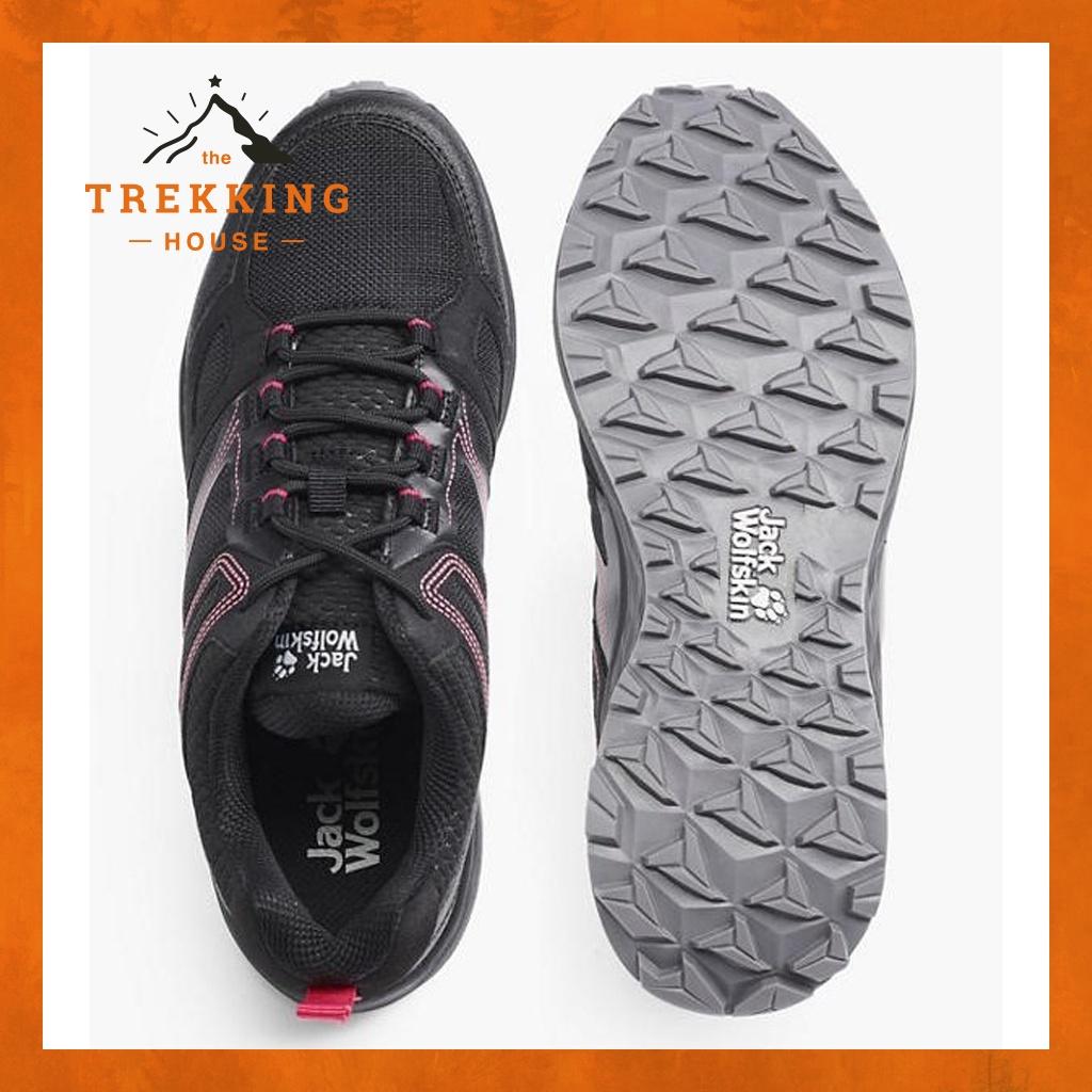 Giày chạy trail leo núi trekking Jack Wolfskin nữ cổ thấp, Giày phượt dã ngoại