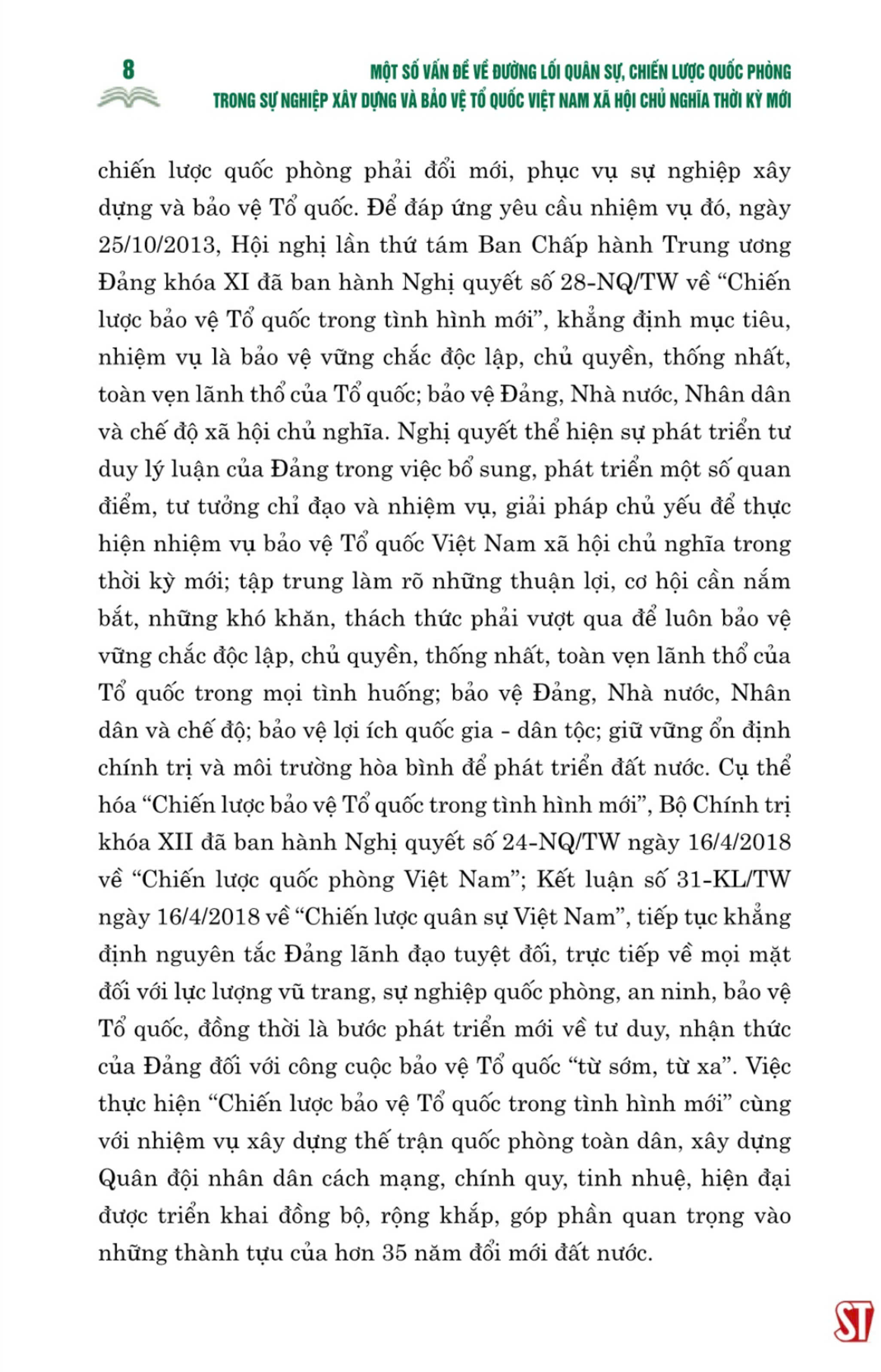 Một số vấn đề về đường lối quân sự, chiến lược quốc phòng trong sự nghiệp xây dựng và bảo vệ Tổ quốc Việt Nam xã hội chủ nghĩa thời kỳ mới