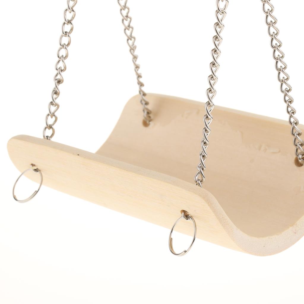 2 Pcs Pet Swing Hammock Hamster Squirrel Small Animal Bamboo Toys