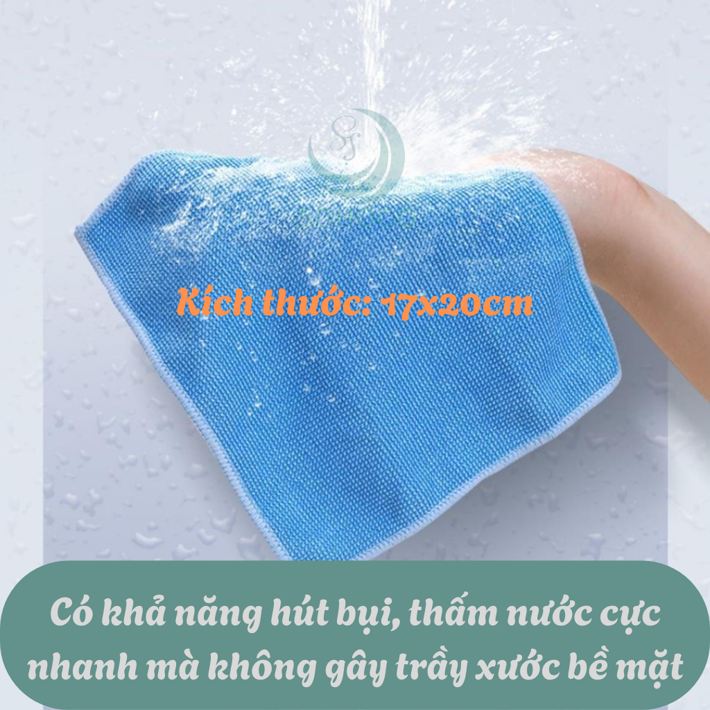 Khăn lau kính chống trầy- Khăn microfiber lau điện thoại 17x20cm- Khăn lau màn hình cao cấp- Khăn lau đa dụng siêu thấm- Khăn lau máy ảnh, kính mắt-Hàng nhập khẩu
