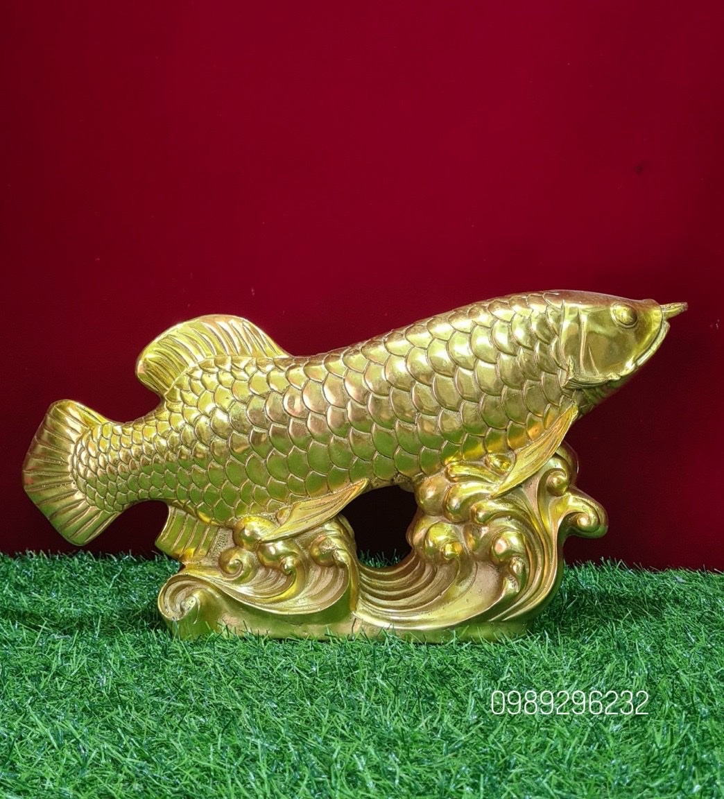 Cá Rồng ngậm tiền - Kim Long Đắc Lộc bằng đồng vàng - Cá Rồng phong thuỷ