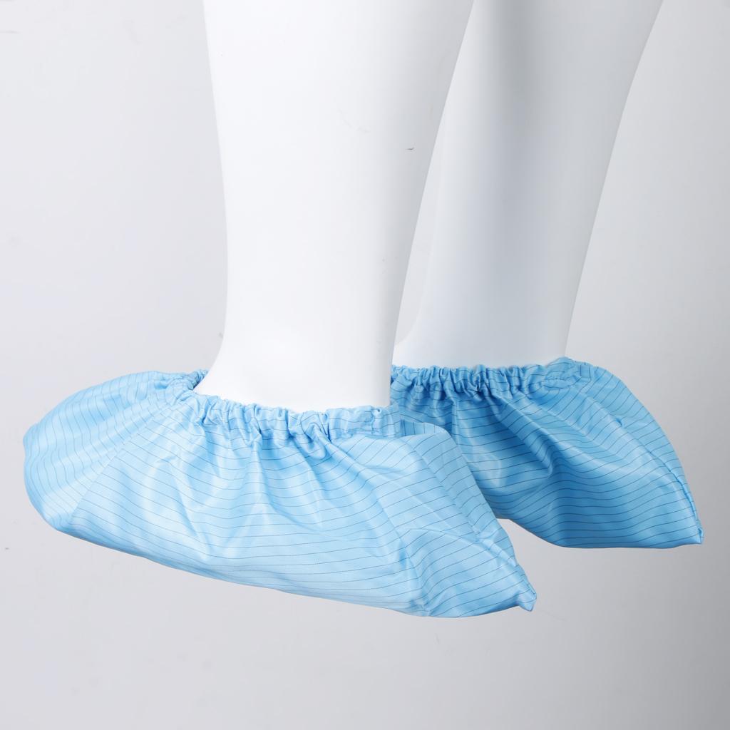Anti-static Reusable Shoe Boot Cover Blue Overshoe Protector For Workshop