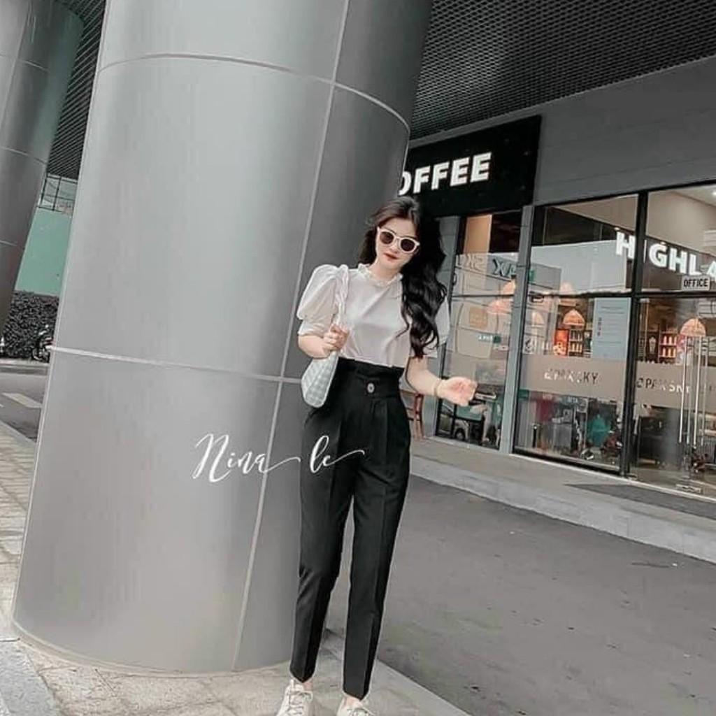 Quần baggy cạp bèo nữ chất vải cao cấp âu công sở dáng đẹp- Samclothing