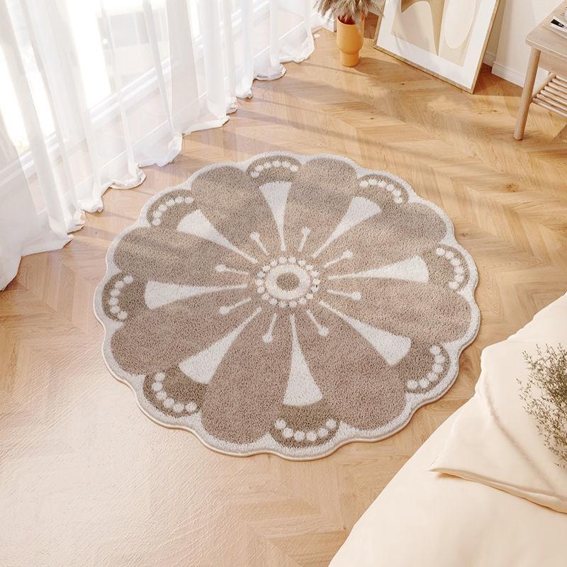 Thảm Trải Sàn Hình Tròn Cỡ Lớn Chất Liệu Dày Dặn Thấm Hút Tốt Tiện Dụng