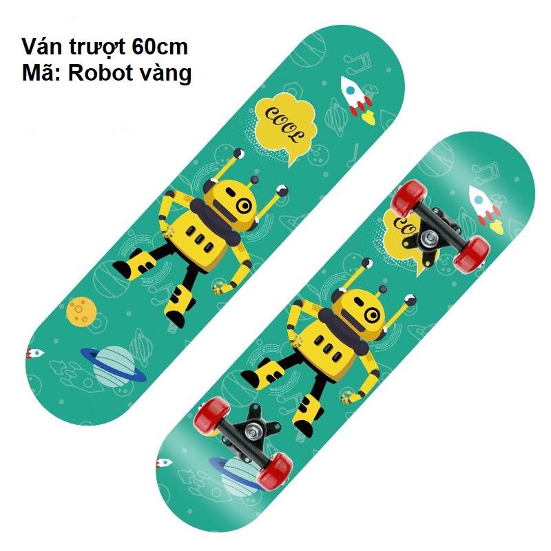 Ván Trượt Patin Dành Cho Trẻ Em Thiếu Niên Nhiều Hình skateboard (80cm 60cm) Gỗ Phong Ép 7 Lớp