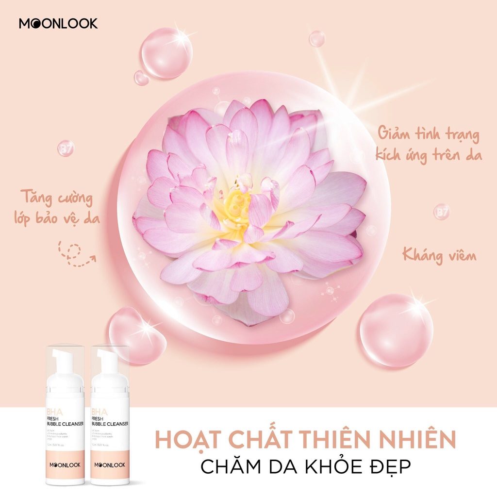 Sữa rửa mặt tạo bọt BHA MoonLook 150ml