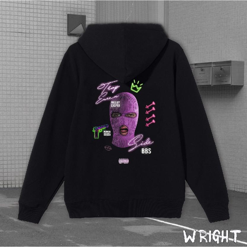 Áo hoodie wright trap queen gangsta streetwear unisex