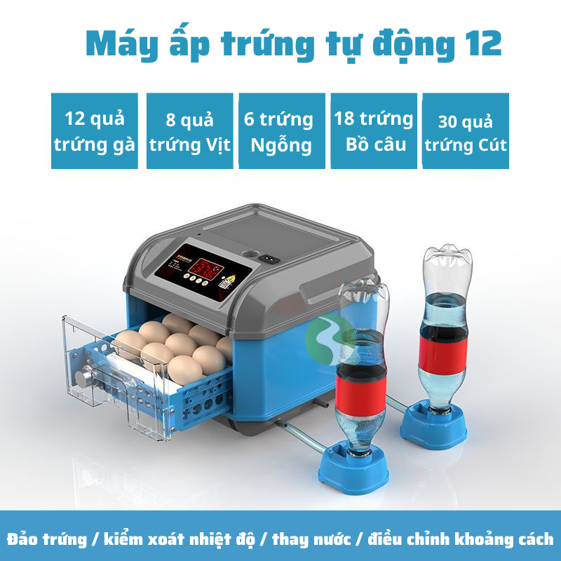 Máy ấp trứng gà mini tự động Hàng chính hãng đa năng hiện đại MA10