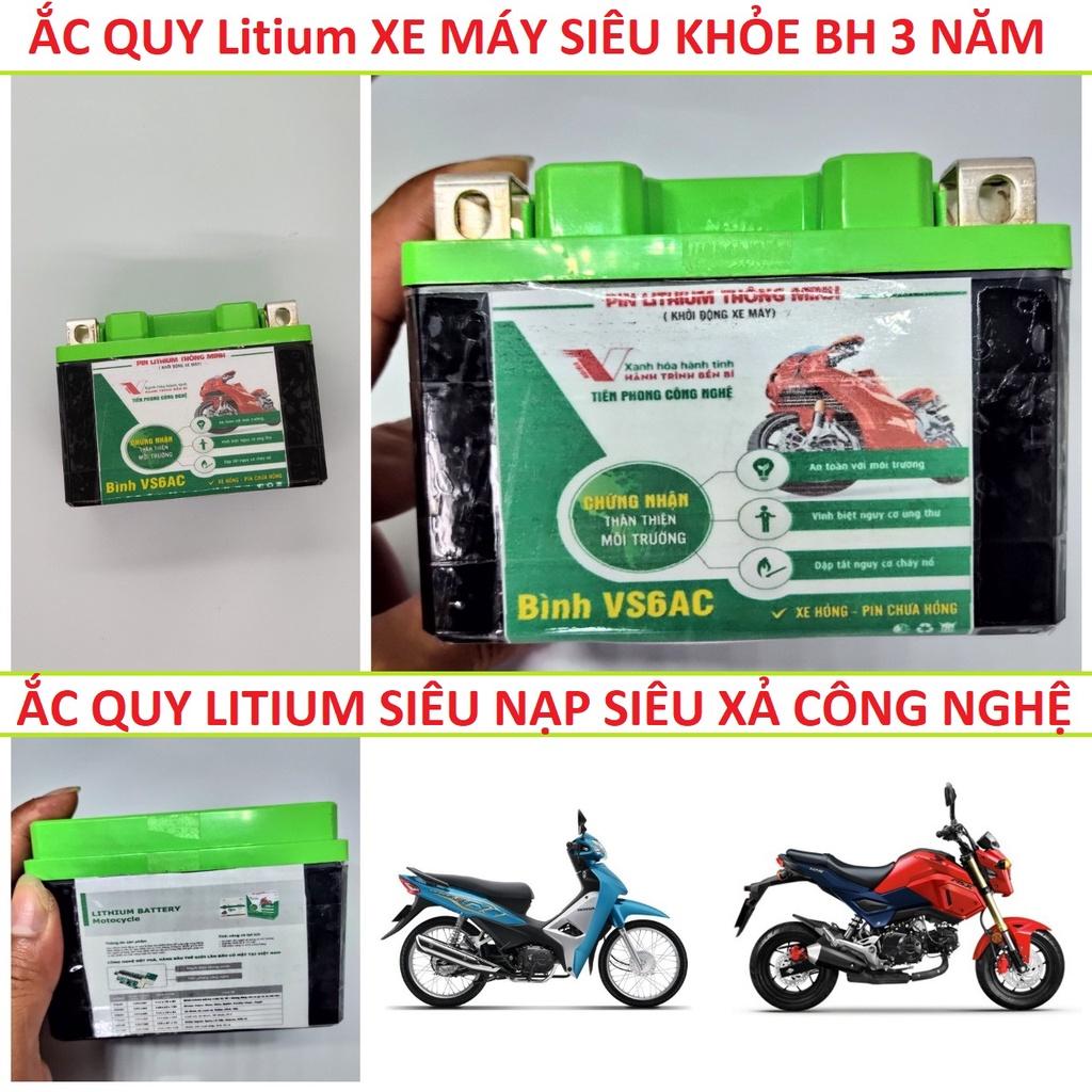 Ắc quy Litium xe máy bản nâng cấp siêu khỏe chuyên dùng độ đèn trợ sáng lắp các xe