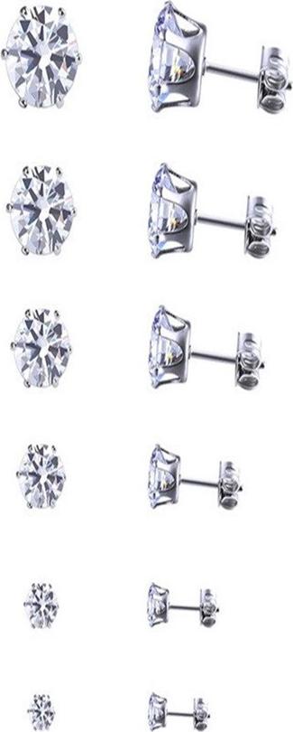 Bộ 2 chiếc bông tai inox đá pha lê cao cấp BT01 nhiều cỡ