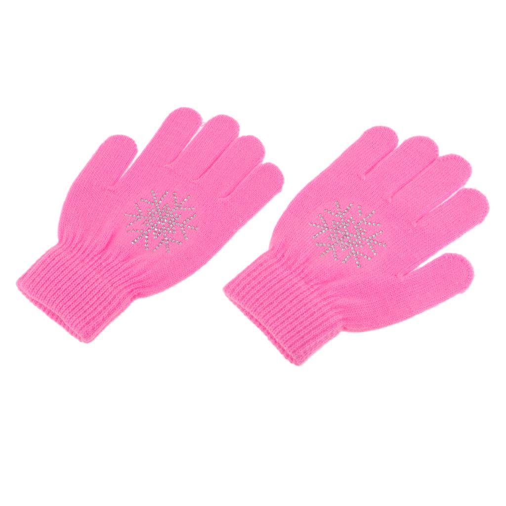 2x Anti-Slip Padded Winter Stretchy Gloves Glove for Age Above 12 Kids