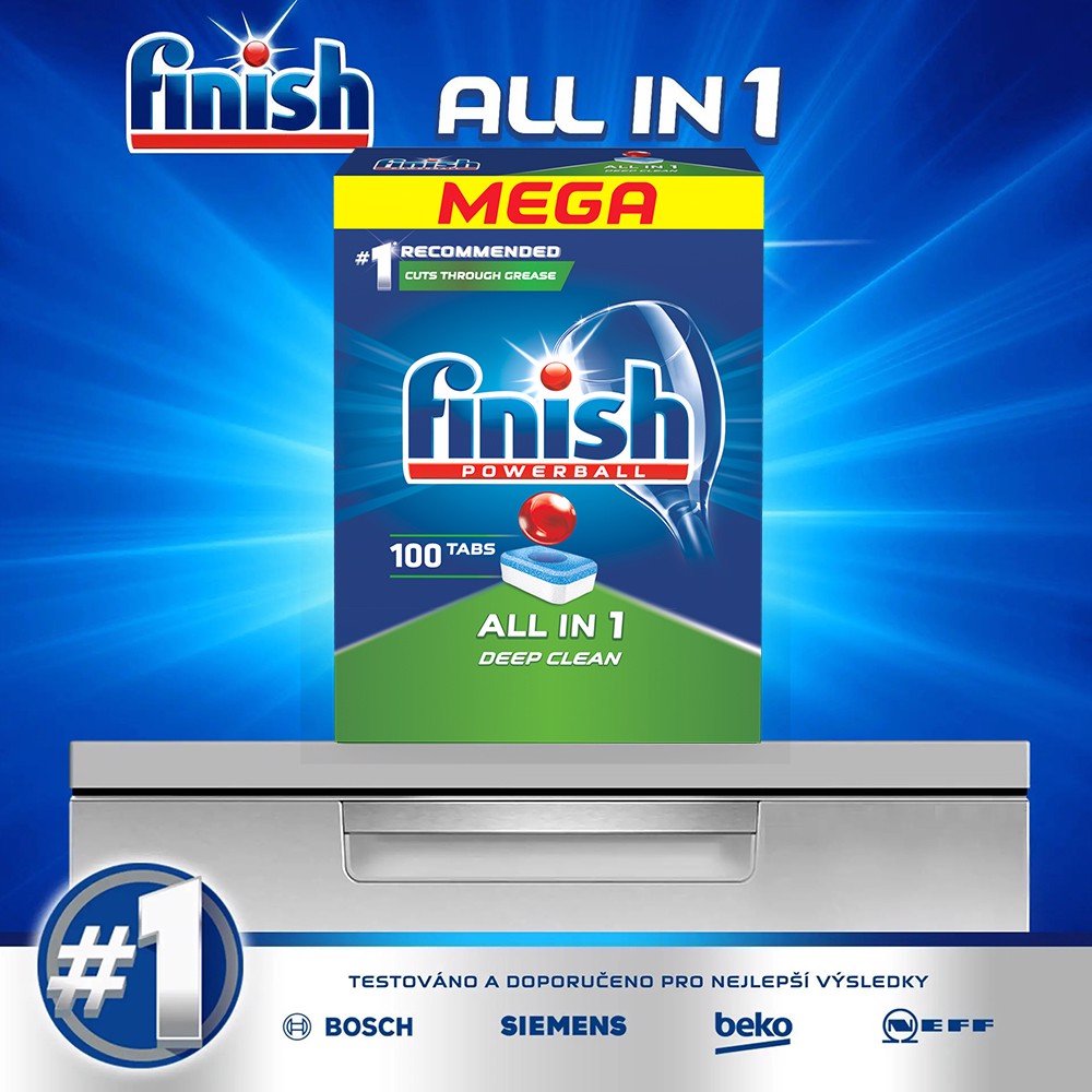 Viên rửa bát Finish All in one 100 viên