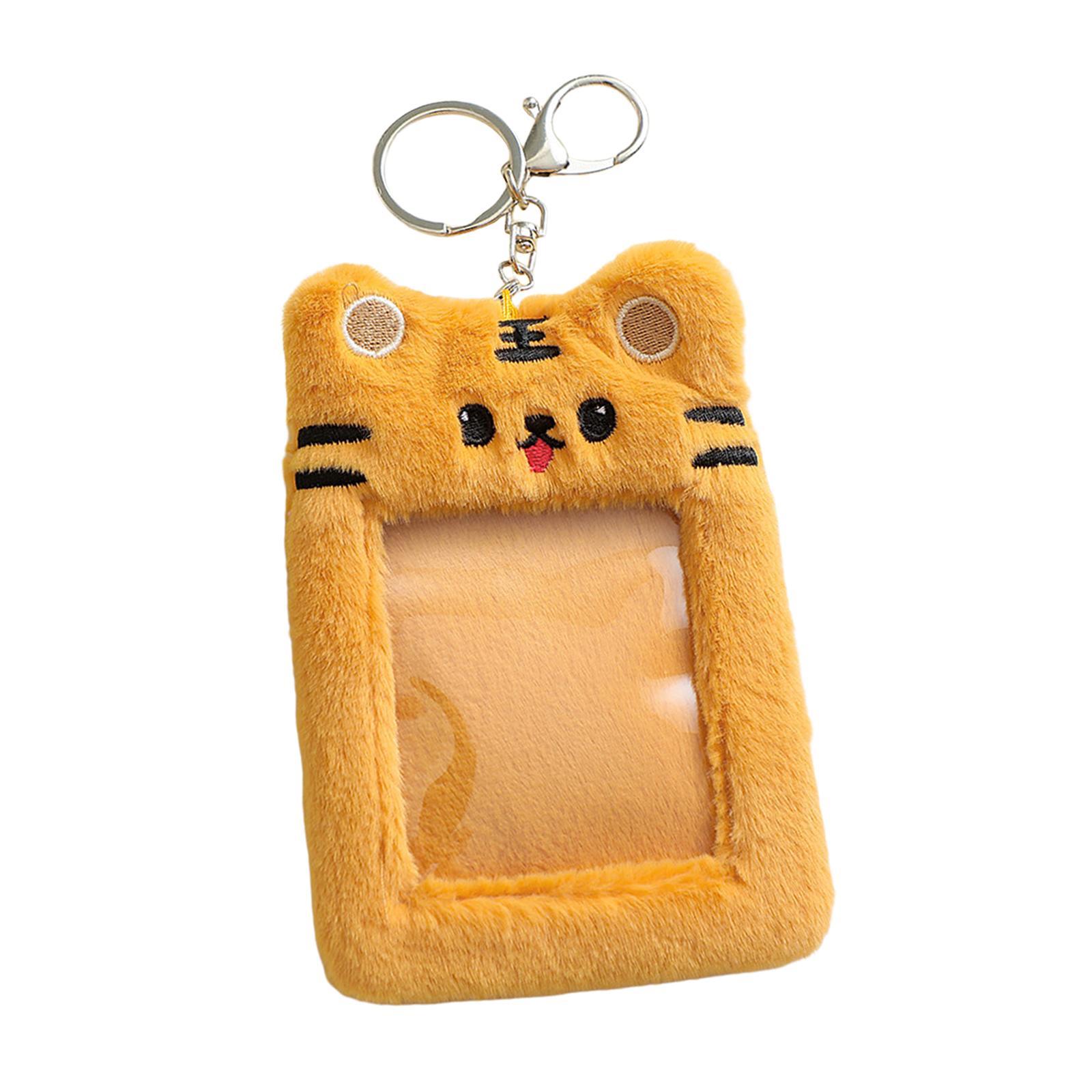 Plush Photocard Holder Photocard Holder Plush Keychain Holder for Game Cards Football Cards