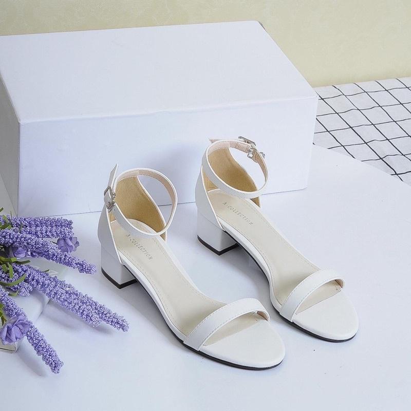 Giày sandal 3 phân bít hậu mũi tròn Anna phối dây mảnh _A09BH