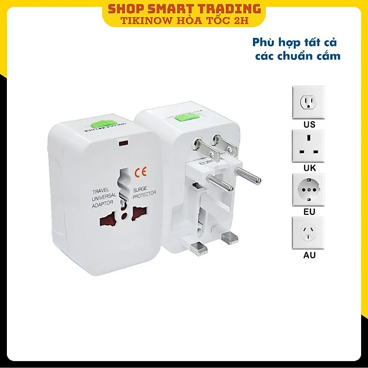 Ổ cắm điện chuyển đổi đa chức năng dùng khi xuất ngoại, đi du lịch