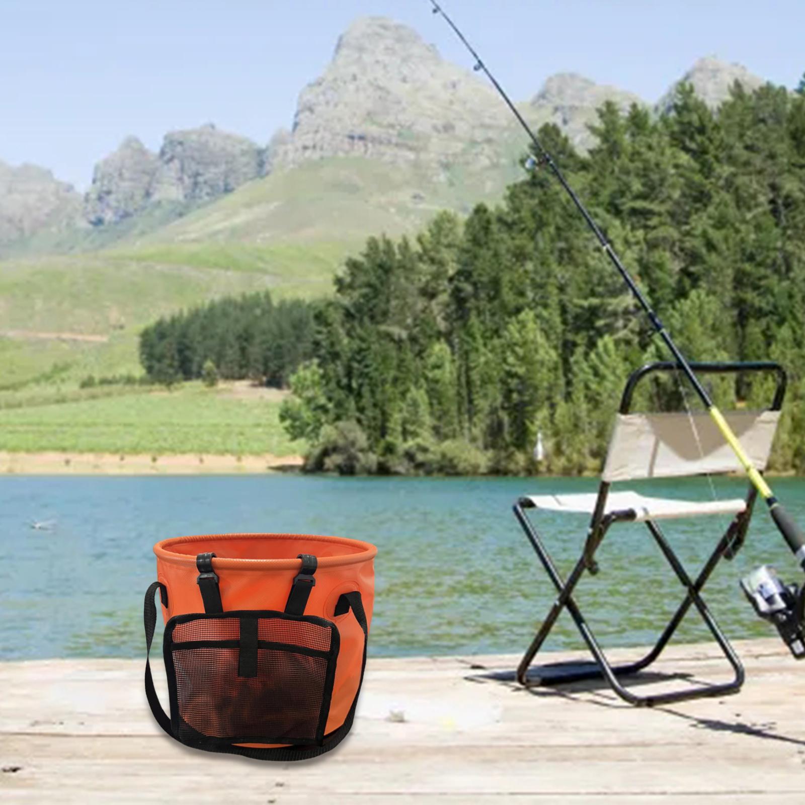 Collapsible Bucket Water Container Basin Pail 28L, Multifunctional Folding Water Storage Bucket, Collapsible Wash Basin for Fishing Travelling