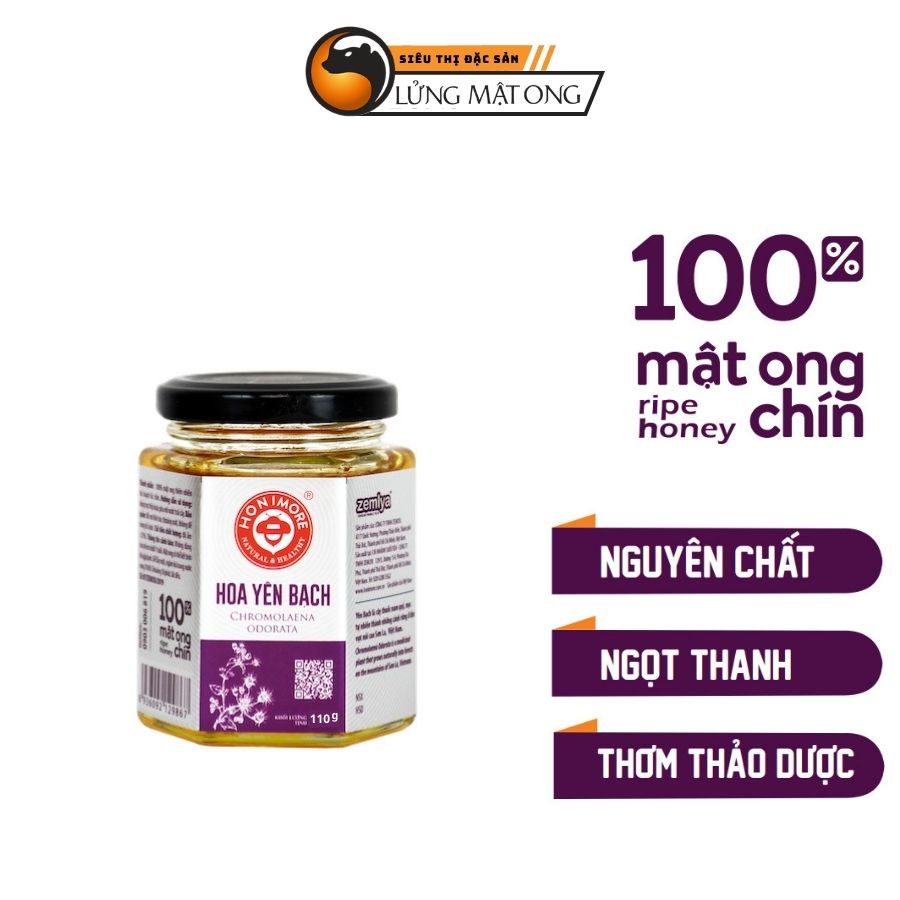 Mật ong rừng Hoa Yên Bạch - 100% mật ong chín Honimore 110g