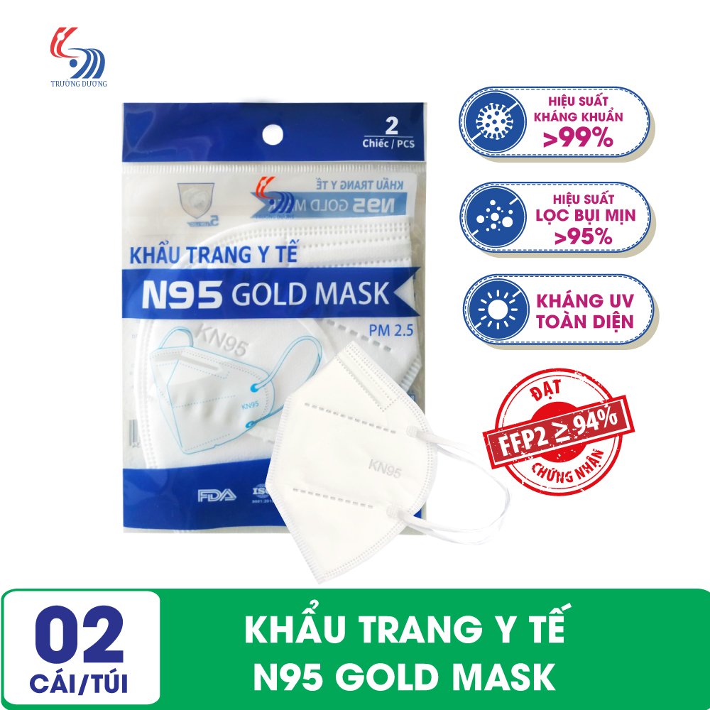 Khẩu trang y tế Trường Dương N95 Gold Mask - Túi 2 cái