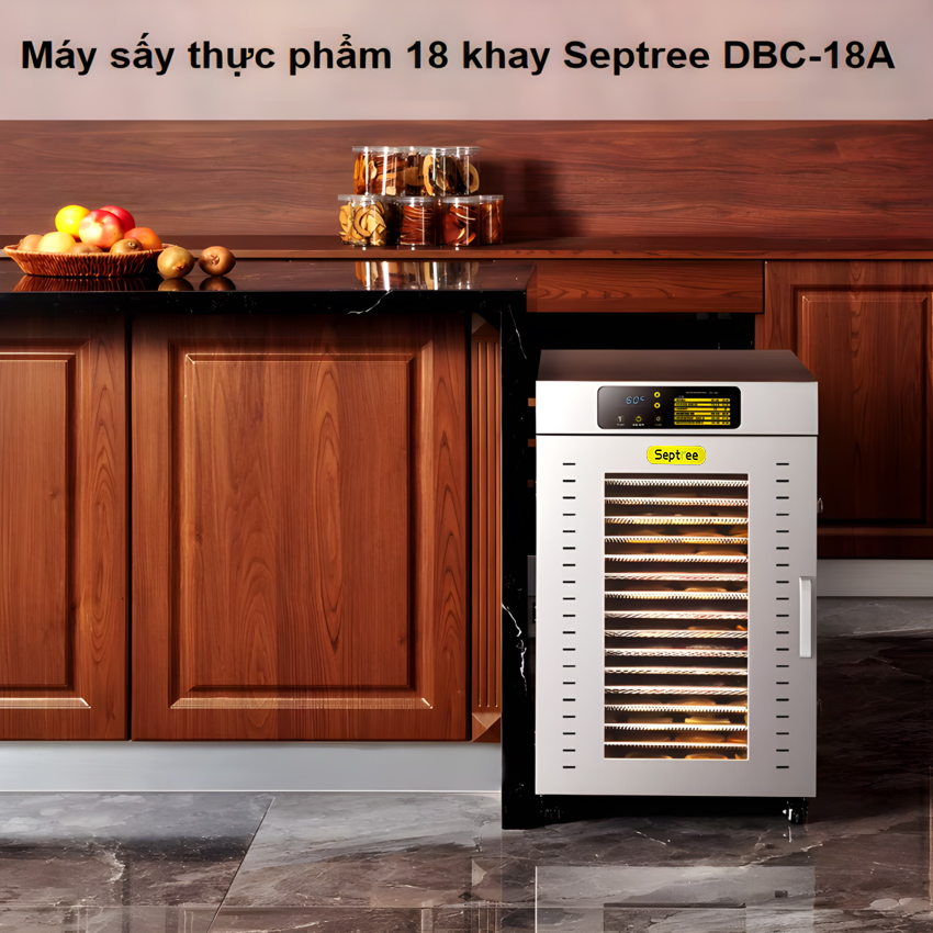 Máy sấy thực phẩm 18 khay, dung tích 94 lít thương hiệu Mỹ Septree DBC-18A - Hàng chính hãng