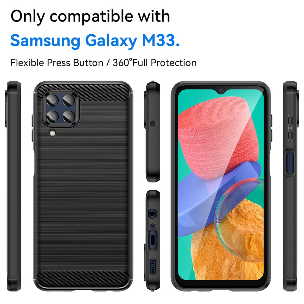 Ốp lưng dành cho Samsung M33 5G ốp silicone mềm Carbone phay xước chống sốc chống vân tay