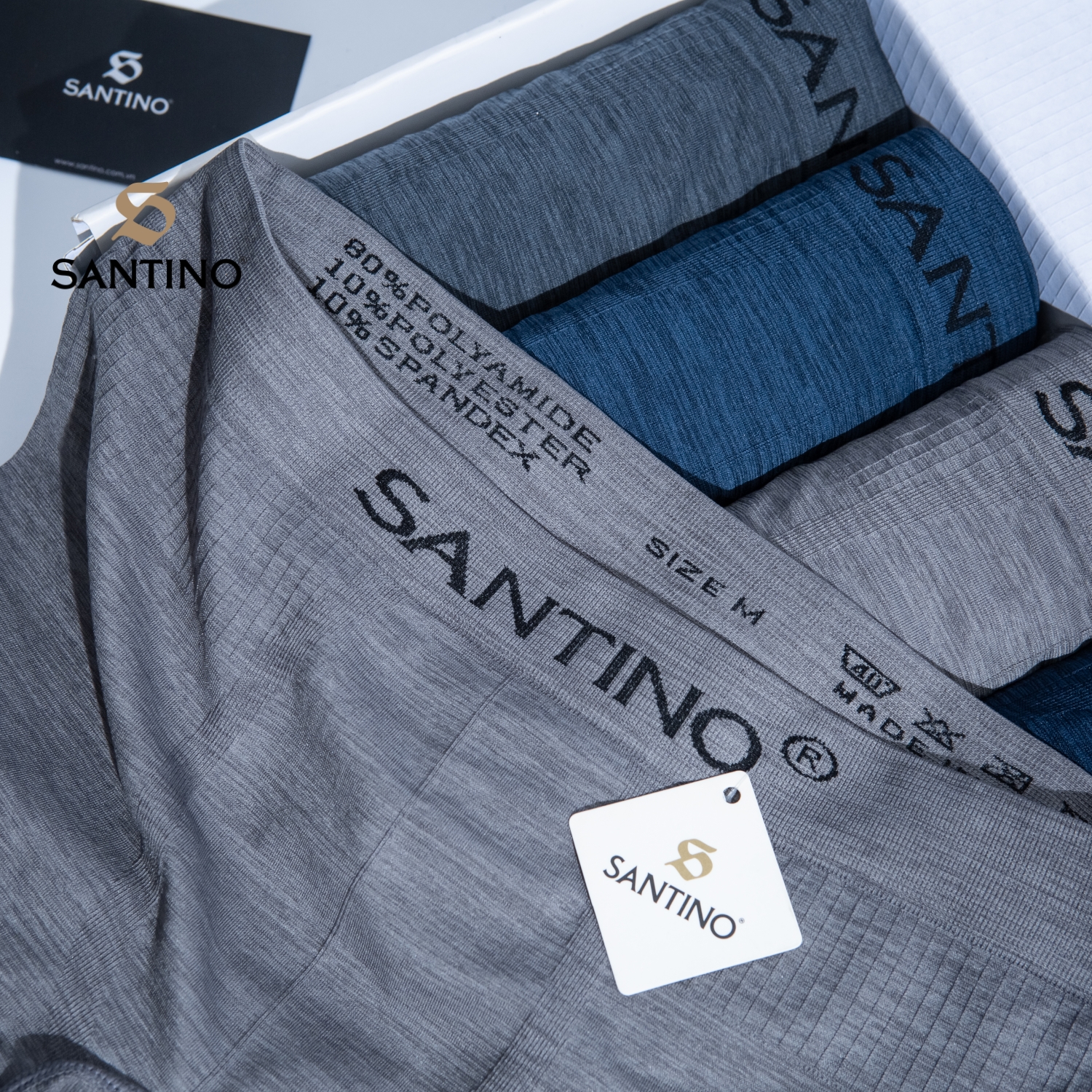 Quần lót nam đùi chất liệu mỏng nhẹ, co giãn thoải mái chính hãng Santino