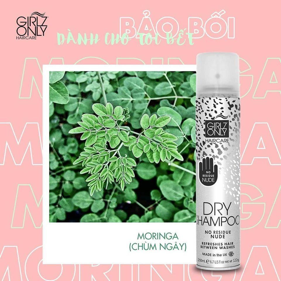 Dầu Gội Khô Giúp Tóc Sạch Dầu Và Bồng Bềnh Girlz Only Dry Shampoo 200ml - No Residue Nude