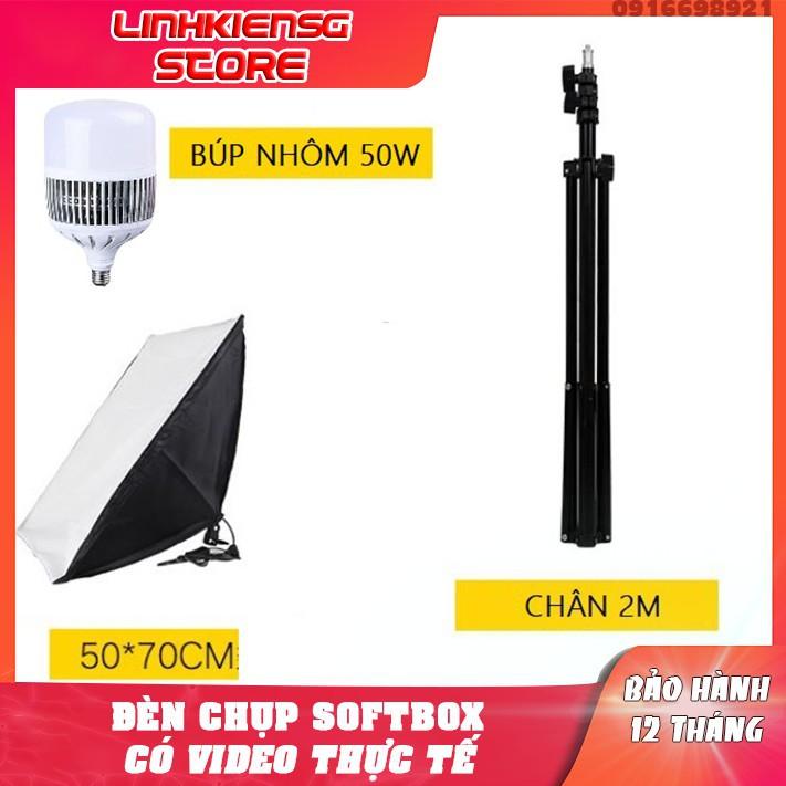 FULL BỘ SOFTBOX BÓNG ĐÈN BÚP NHÔM 50W,CHÂN ĐỨNG 2M , STUDIO, LIVESTREAM,CHỤP HÌNH QUAY PHIM