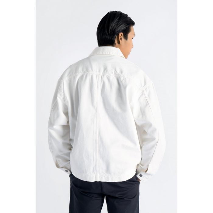 ÁO KHOÁC JEAN NAM MÀU TRẮNG FORM REGULAR - 10S22DJA001 | LASTORE MENSWEAR