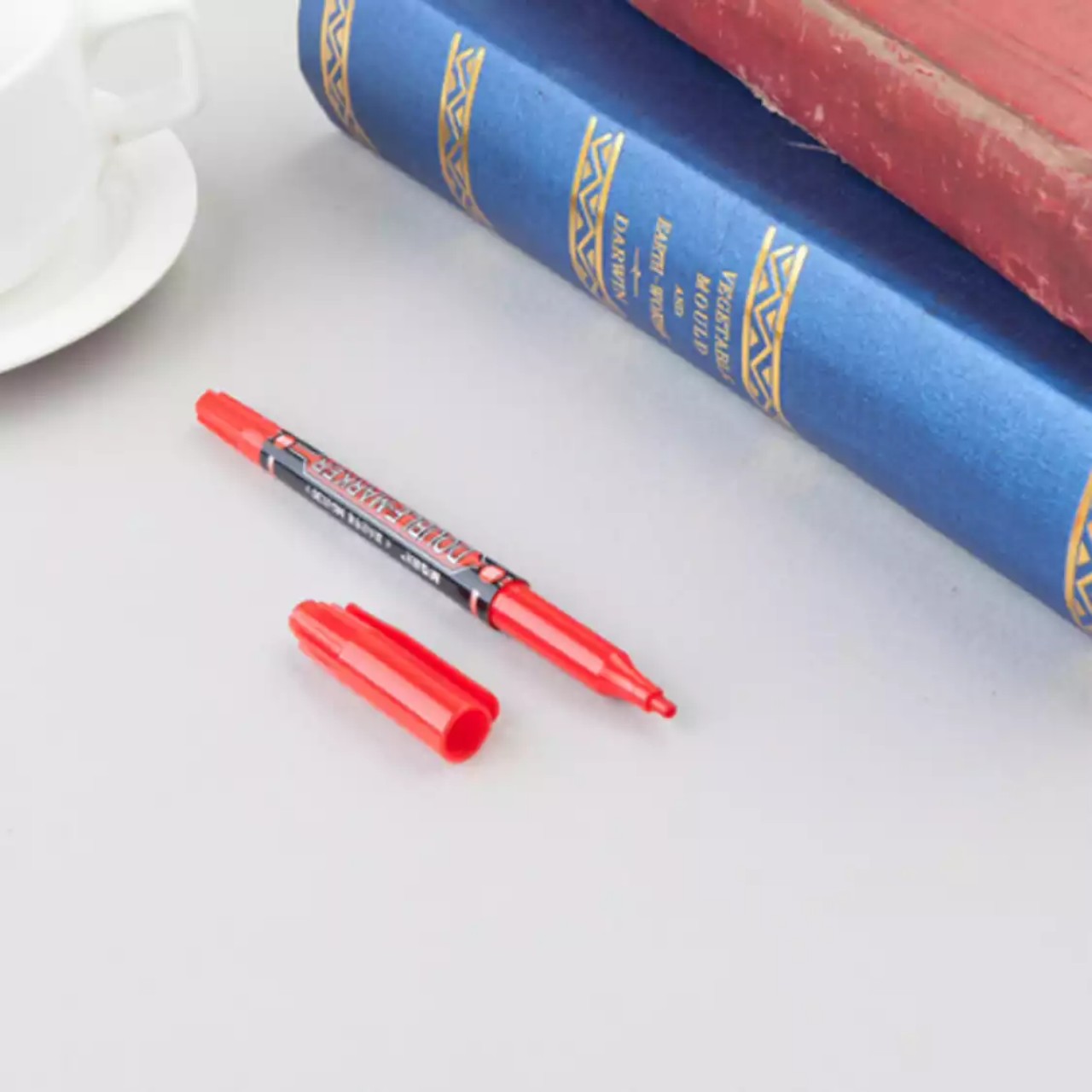 Bút dạ kính hai đầu M&G - 2130 màu đỏ
