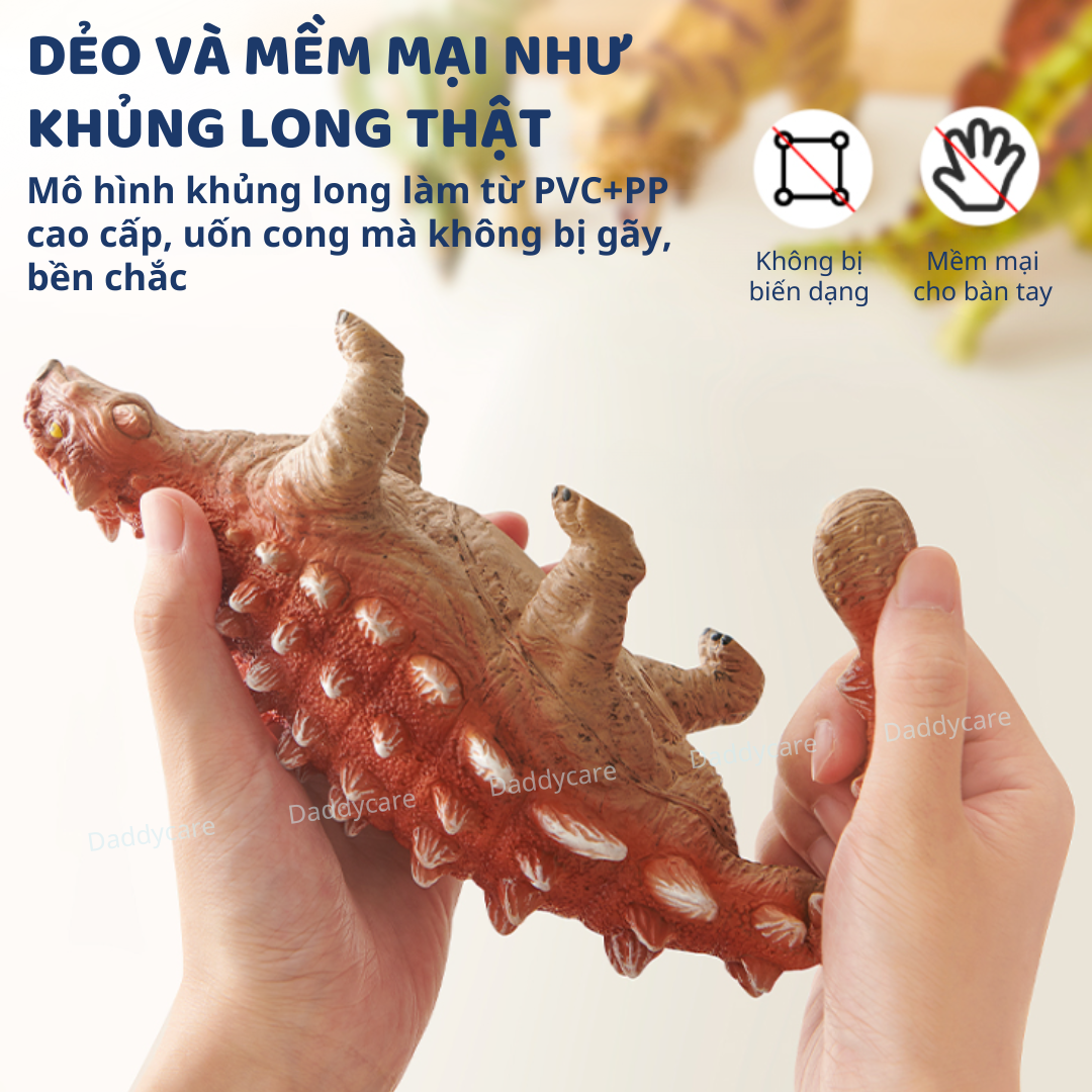 Mô hình khủng long mini cao su mềm Mideer Queen sized Simulated Dinosaur, jurassic world T-rex spinosaurus