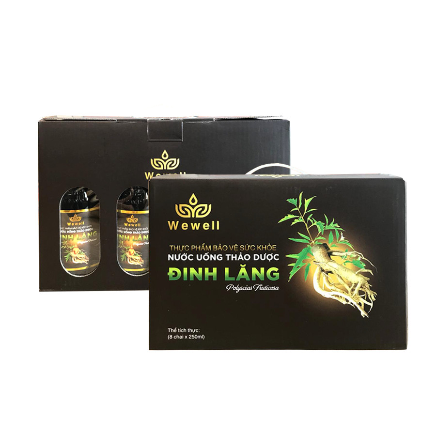 TPBVSK Nước uống thảo dược Đinh Lăng (Hộp 8 chai) 