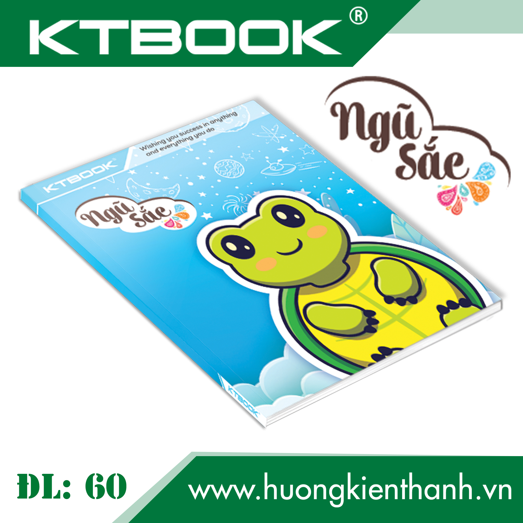 Gói 10 cuốn Tập Học Sinh KTBOOK Cao Cấp Giá Rẻ Ngũ Sắc giấy trắng ĐL 60 gsm - 96 trang