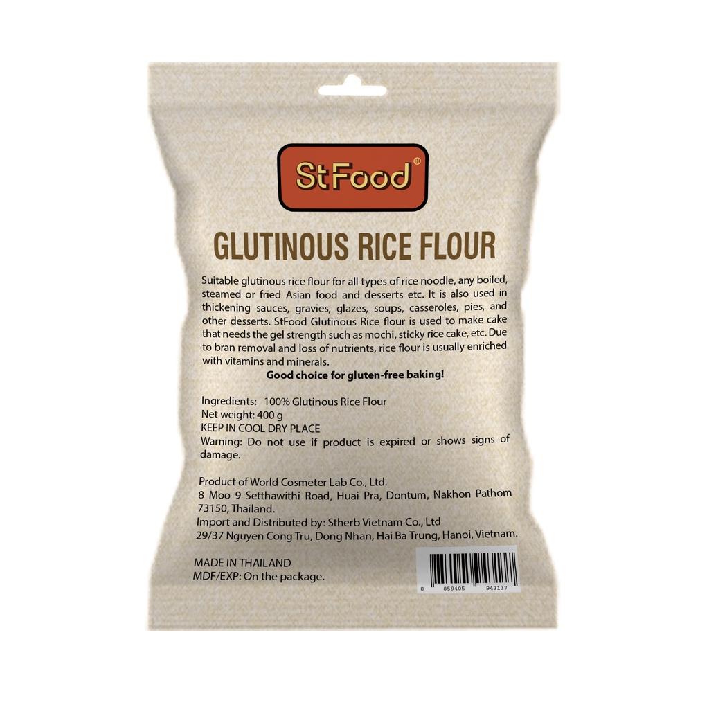 BỘT GẠO NẾP STFOOD 400 G (STFOOD GLUTINUOS RICE FLOUR 400 G)