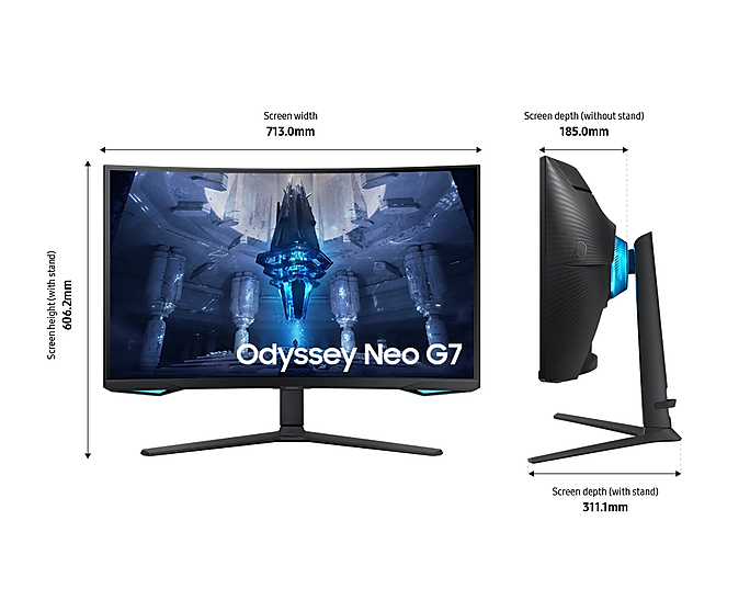 Màn hình máy tính Gaming Odyssey Neo G7 LS32BG752NEXXV UHD 165Hz 32 inch G75NB - Hàng chính hãng