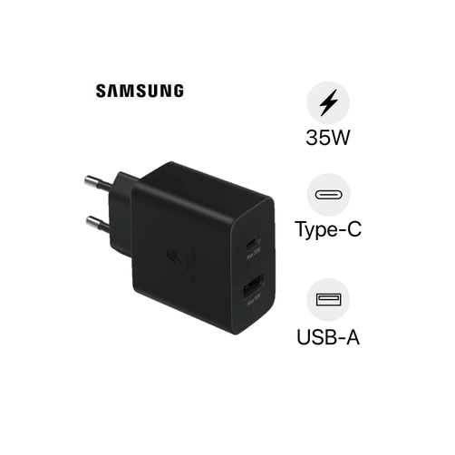 Củ Adapter Sạc Nhanh Samsung 35W 2 cổng Type-C và USB-A EP-TA220 - Hàng Chính Hãng