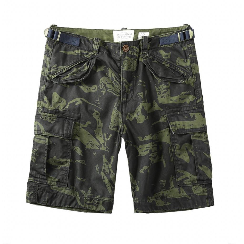 Quần short_ngắn Aber túi hộp đi dã ngoại_phượt - camo xanh 2