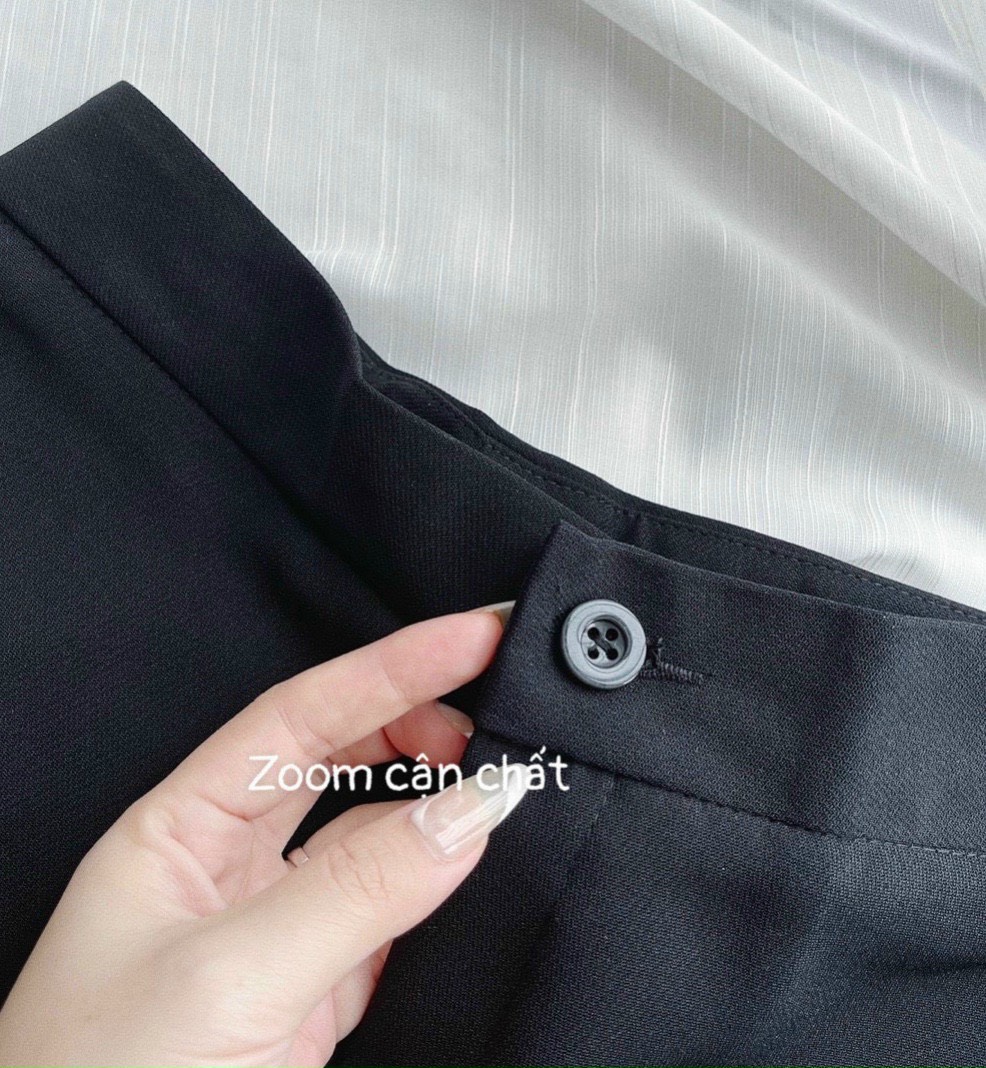 QUẦN TÂY NỮ CẠP CAO MÀU ĐEN ỐNG LOE QDN673