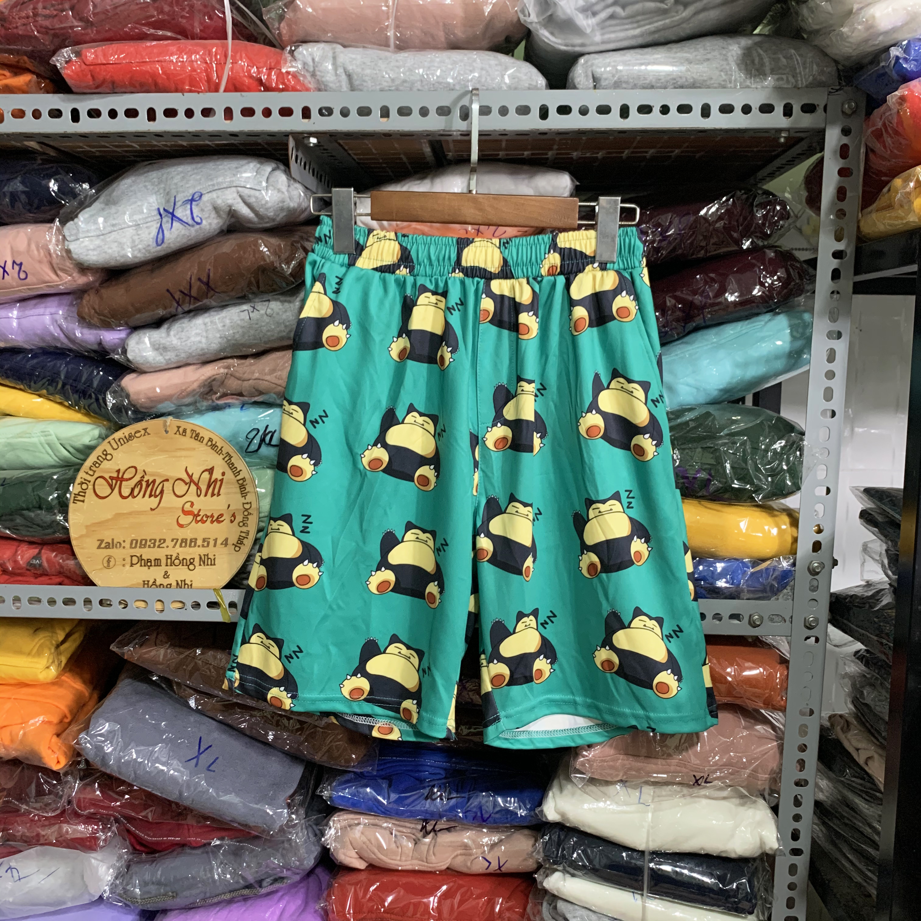 Quần Short Cartoon Unisex Hình Gấu - Quần Đùi Hoạt Hình Siêu Cute - MM