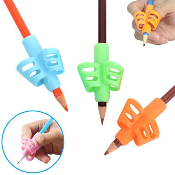 Miếng silicon hỗ trợ cầm bút cho trẻ chống trượt ôm khít 3 ngón chuyên dụng