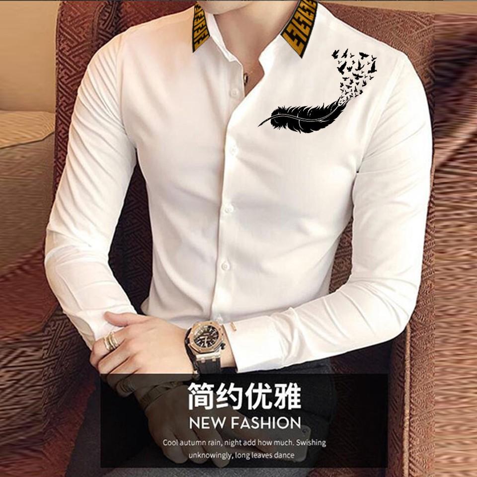 Áo Sơ Mi Nam Phối Viền Guc Cực Chất | Form Chuẩn