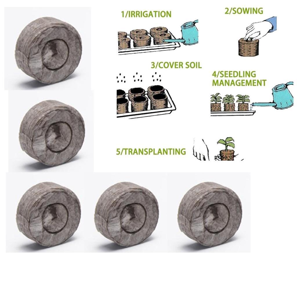80pcs Starting Seedling Soil Block Starter Peat Blocks