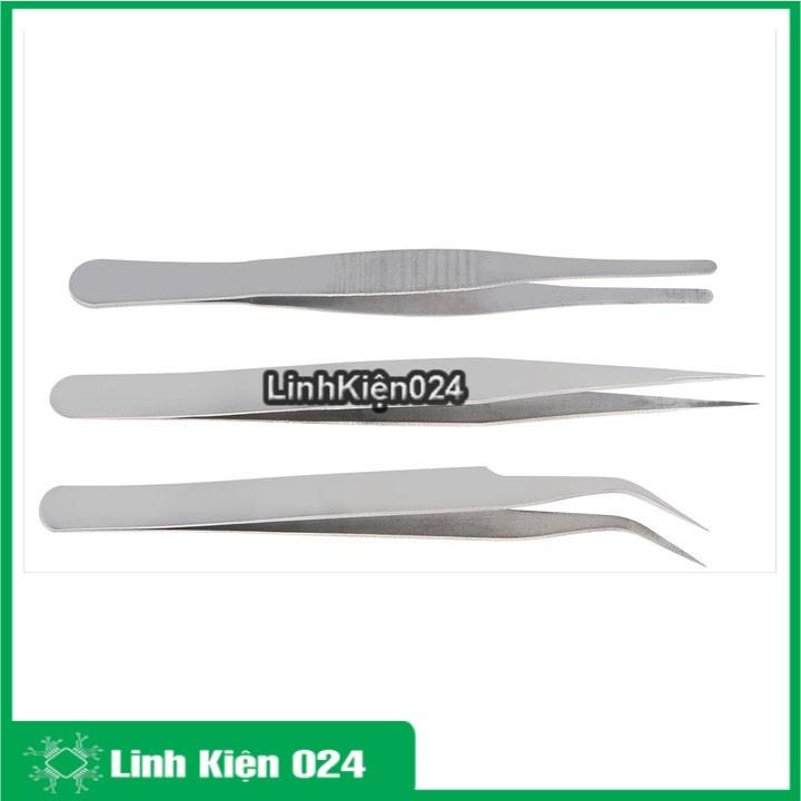 Bộ 3 Nhíp Kẹp Linh Kiện Điện Tử Vàng