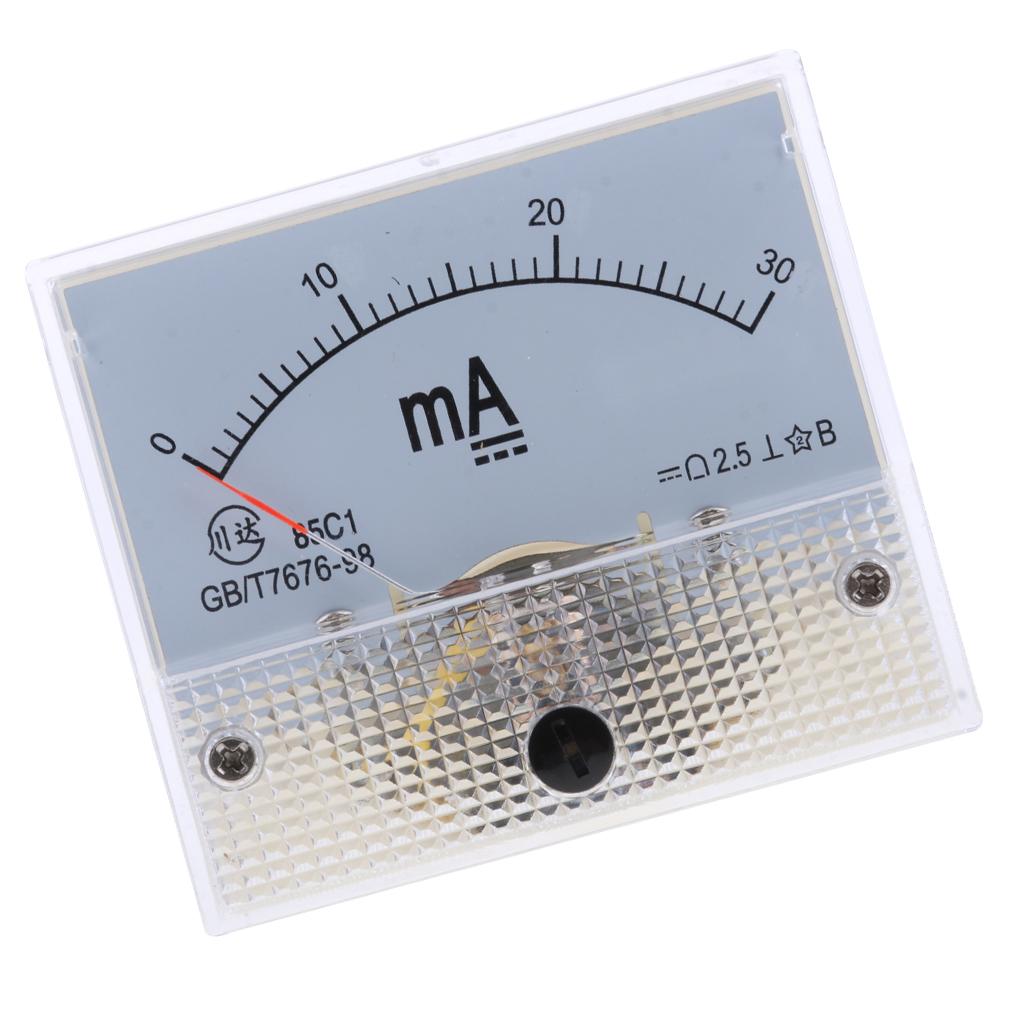 2x Ranges DC 0-30mA & 0-20A Analog Amp Meter Ammeter Current Panel Class 2.5