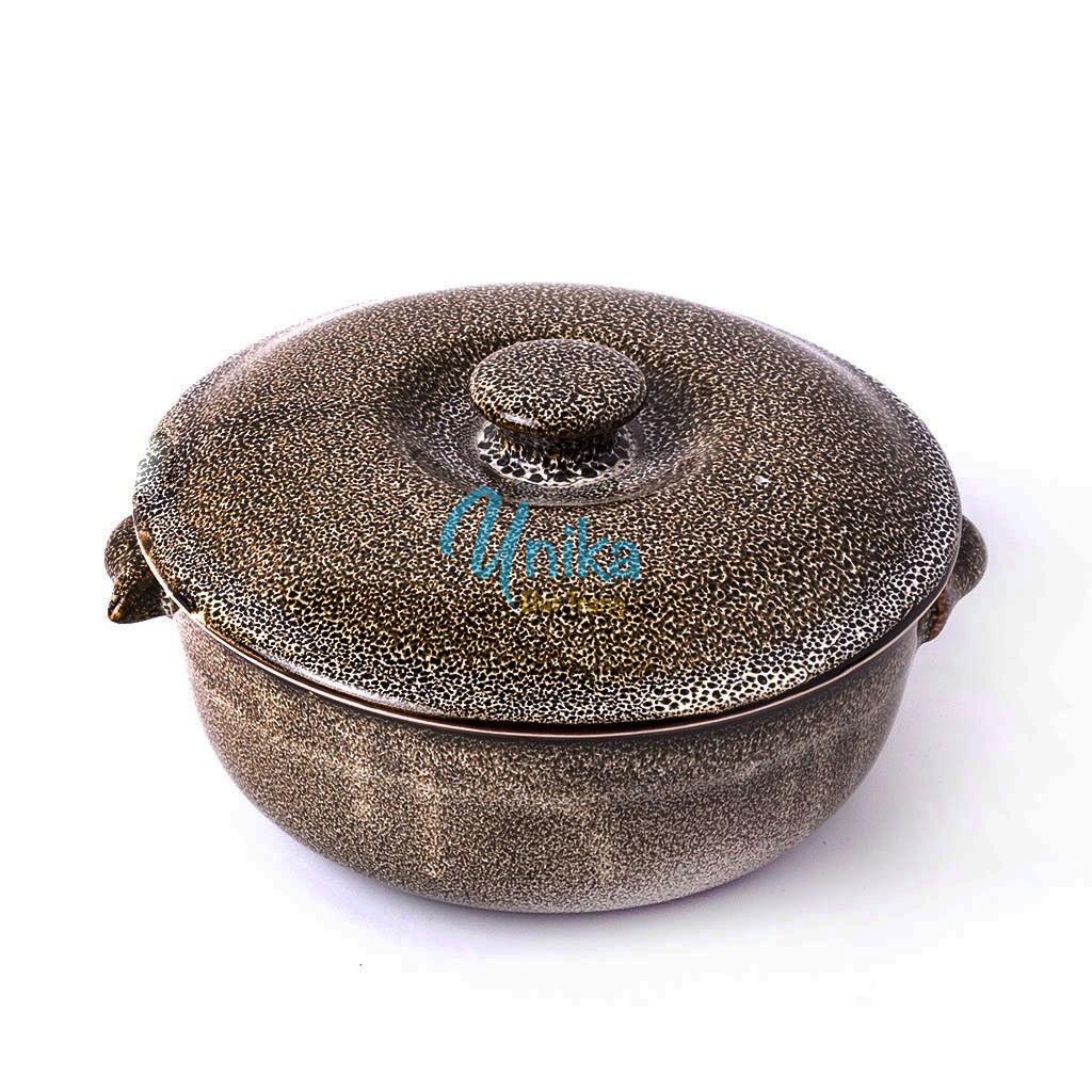 Âu Cơm Men Gấm Vàng D20 x 9cm - Thổ Cơm Men Gấm Vàng - Âu Cơm Cao Cấp