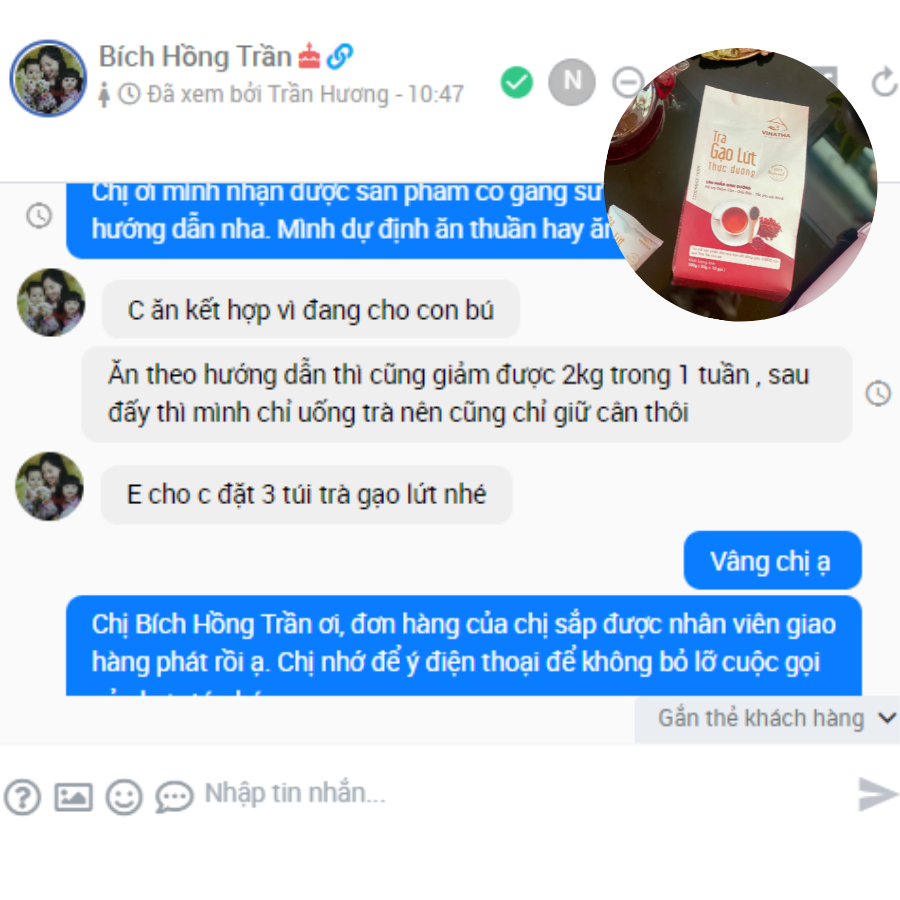 Trà Gạo Lứt Thực Dưỡng Vinatha - Tiêu Mỡ Thanh Nhiệt