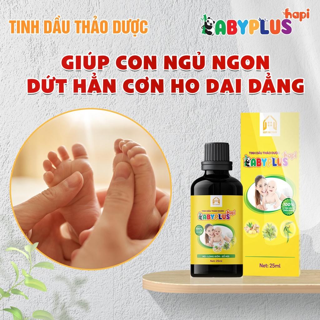 Tinh dầu thảo dược Babyplus Hapi - Giảm ho, giảm đờm, hỗ trợ viêm xoang