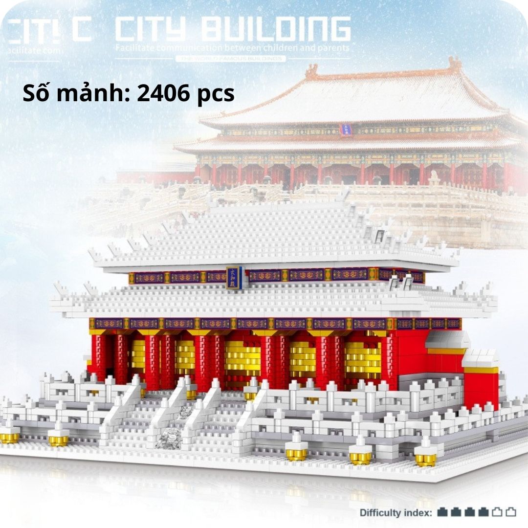 Đồ chơi Lắp ghép Xếp hình Công trình kiến trúc Kì quan Thế Giới Giúp Trẻ Phát triển trí tuệ